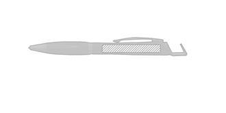 Stylo à bille support de téléphone Suppen - Marquage Recto