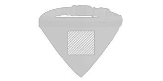 Collier bandana pour animaux en polyester Bipol - Marquage Recto