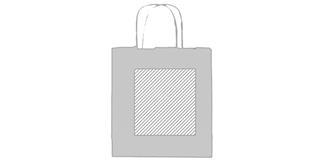 Sac shopping biodégradable en papier Centien - Marquage Recto