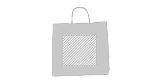 Sac shopping écologique en papier Takeaway - Marquage Recto