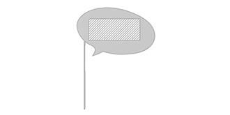 Bulle de texte en papier pour selfie Kalium - Marquage Recto