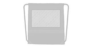 Sac à dos à cordons en polyester 190T Lemapie - Marquage Recto