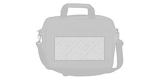 Porte-documents zippé de couleur gris Zestare - Marquage Recto