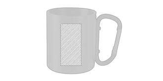 Tasse de 210 ml en acier inoxydable Bastik - Impression Droite