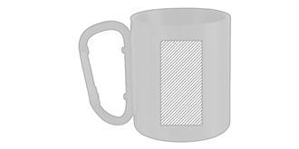 Tasse de 210 ml en acier inoxydable Bastik - Impression Gauche