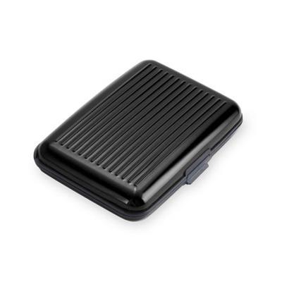 OBG.PUB - Porte-cartes élégant en aluminium Heskary Noir Porte-cartes élégant en aluminium Heskary Noir