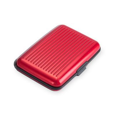 OBG.PUB - Porte-cartes élégant en aluminium Heskary Rouge Porte-cartes élégant en aluminium Heskary Rouge