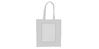 Sac blanc avec de langes anses en plastique Mirtal - Marquage Recto