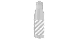 Gourde 650ml en aluminium avec accroche Alustic - Marquage Recto