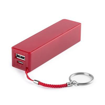 Power-bank de 1 200 mAh en plastique Couter Rouge