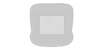 Gamelle pour sandwich de 450 ml en plastique Noxye - Marquage Recto