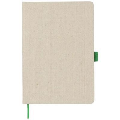 Carnet de notes A5 en toile avec fermeture Lunast Vert