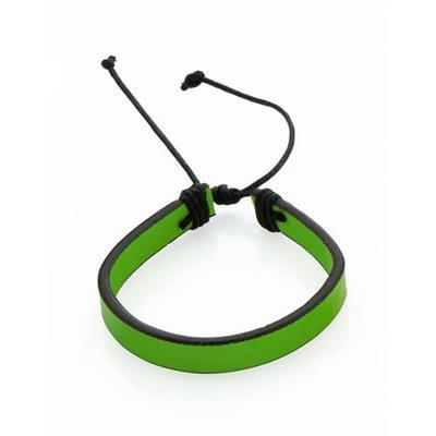 Bracelet similicuir bicolore de finition fluo Sati Vert