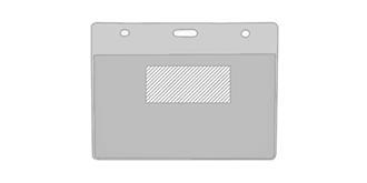Porte-badge horizontal en matière PVC Farish - Marquage Recto