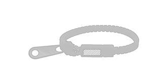 Bracelet en matière plastique de couleur vives Jir - Marquage Recto