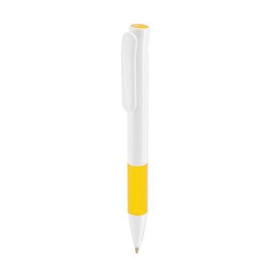 Stylo à bille avec clip en plastique Limon Jaune