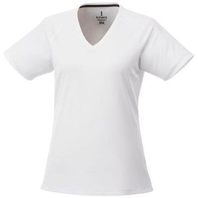OBG.PUB - T-shirt cool fit manches courtes col V femme Amera Blanc T-shirt cool fit manches courtes col V femme Amera Blanc