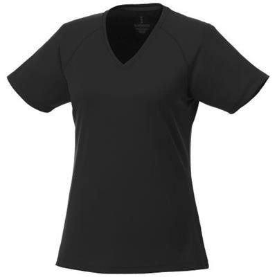 OBG.PUB - T-shirt cool fit manches courtes col V femme Amera Noir T-shirt cool fit manches courtes col V femme Amera Noir