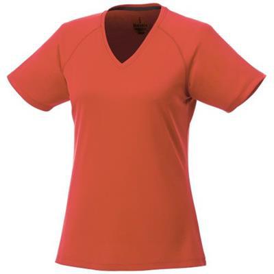 OBG.PUB - T-shirt cool fit manches courtes col V femme Amera Orange T-shirt cool fit manches courtes col V femme Amera Orange