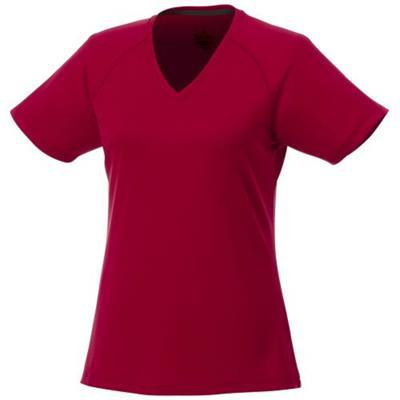 OBG.PUB - T-shirt cool fit manches courtes col V femme Amera Rouge T-shirt cool fit manches courtes col V femme Amera Rouge