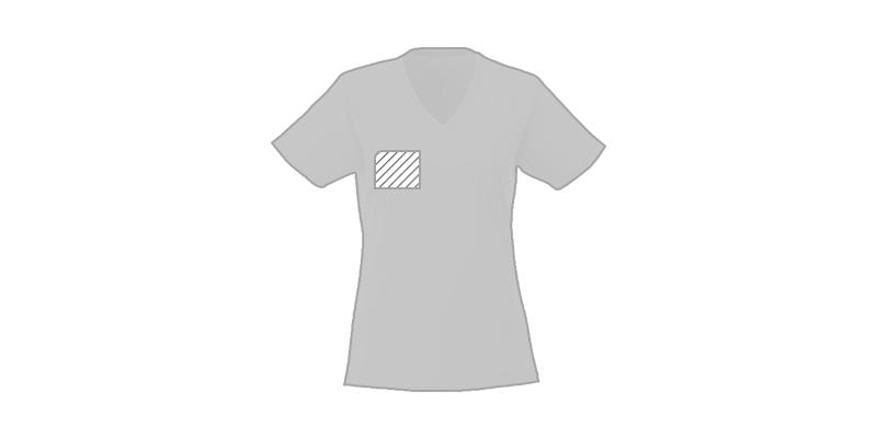 OBG.PUB - T-shirt cool fit manches courtes col V femme Amera - Marquage poitrine droite T-shirt cool fit manches courtes col V femme Amera - Marquage poitrine droite