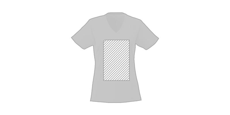 OBG.PUB - T-shirt cool fit manches courtes col V femme Amera - Marquage Recto T-shirt cool fit manches courtes col V femme Amera - Marquage Recto