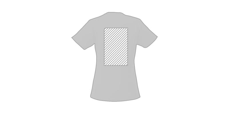 OBG.PUB - T-shirt cool fit manches courtes col V femme Amera - Marquage Verso T-shirt cool fit manches courtes col V femme Amera - Marquage Verso