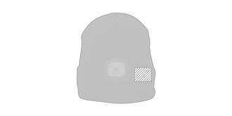 Bonnet LED en tricot double couche Mighto - Impression Gauche