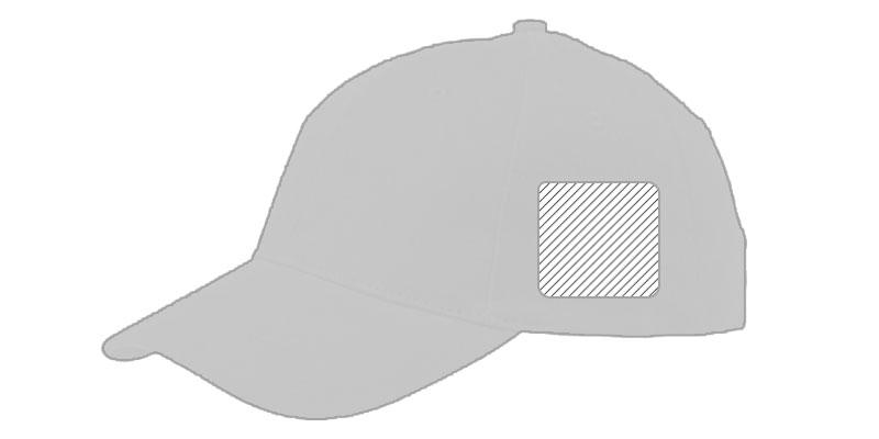 OBG.PUB - Casquette 6 panneaux couleurs fluo coton Baryson - Immpression latérale droite Casquette 6 panneaux couleurs fluo coton Baryson - Immpression latérale droite