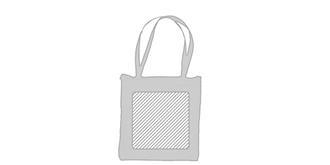 Sac avec soufflet 100% coton Lakours - Marquage Recto