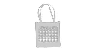 Sac avec soufflet 100% coton Lakours - Marquage Verso