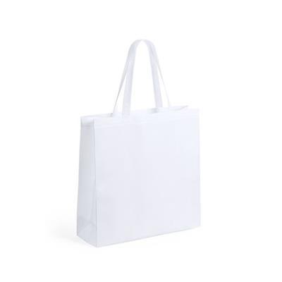 OBG.PUB - Sac shopping en polypropylène résistant Tecal Blanc Sac shopping en polypropylène résistant Tecal Blanc