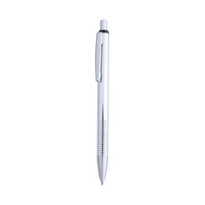 Stylo avec bouton-poussoire en aluminium Nuha Argent