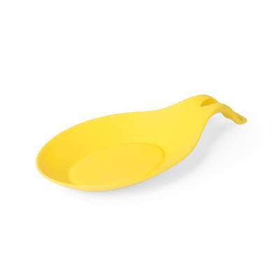 Repose-cuillère en silicone résistant Sizox Jaune