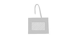 Sac shopping en jute anses longues Hinto - Marquage Recto