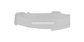 Collier pour animal fluo en polyester Mutt - Marquage Recto