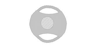 Frisbee pour animaux en coton robuste Flybita - Marquage Recto