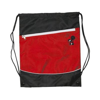 OBG.PUB - Sac à dos en polyester avec poche frontale Corba Rouge Sac à dos en polyester avec poche frontale Corba Rouge