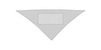 Foulard de grande taille triangulaire Great - Marquage Recto