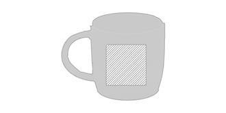 Tasse à café de 380ml en céramique Turbos - Impression Droite