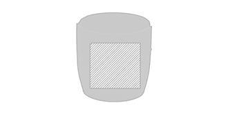 Tasse à café de 380ml en céramique Turbos - Marquage Recto