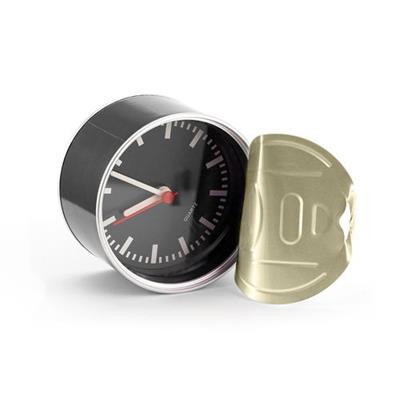 Horloge en polyester unique en aluminium Porter Noir