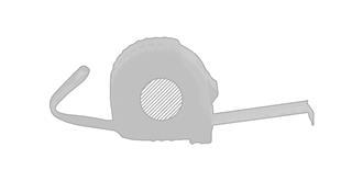 Mètre ruban 5m en matière plastique Grade - Marquage Recto