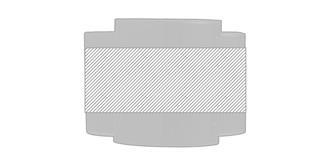 Mug en céramique 330 ml taille médium Santos - Marquage autour