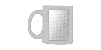 Mug en céramique 330 ml taille médium Santos - Marquage Verso