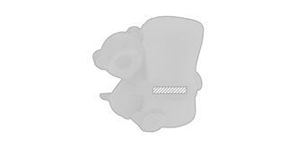 Couverture avec nounours en polaire Yonqo - Marquage Recto