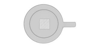 Mug en porcelaine brillant 450 ml Pantown - Impression Bas