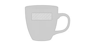 Mug en porcelaine brillant 450 ml Pantown - Marquage Recto