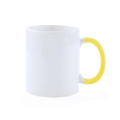 OBG.PUB - Tasse en céramique 350 ml anse coloré Plesk Jaune Tasse en céramique 350 ml anse coloré Plesk Jaune