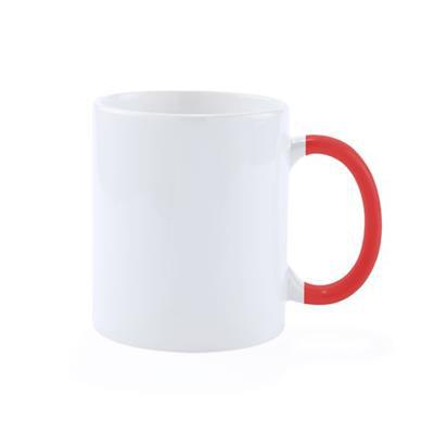OBG.PUB - Tasse en céramique 350 ml anse coloré Plesk Rouge Tasse en céramique 350 ml anse coloré Plesk Rouge